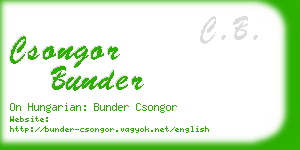 csongor bunder business card